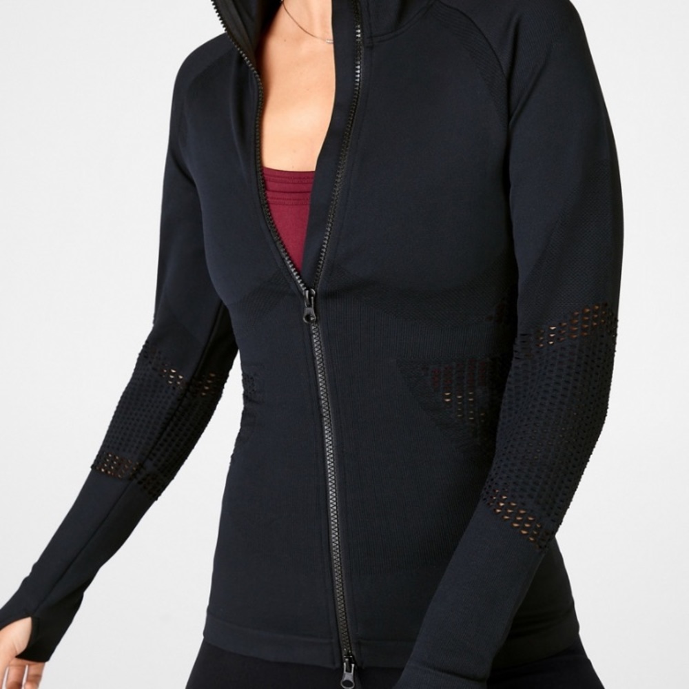 Fabletics Seamless Mock Neck Zip Jacket